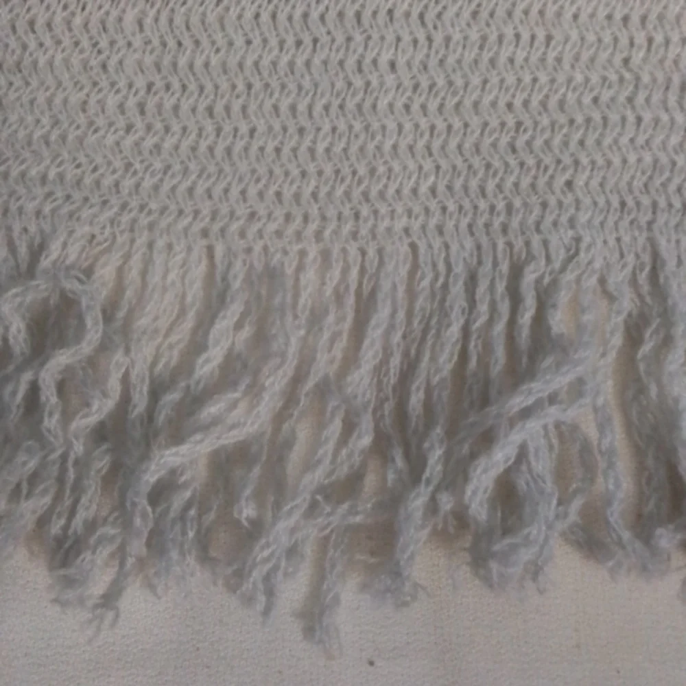 Williams Sonoma woven fringed throw blanket